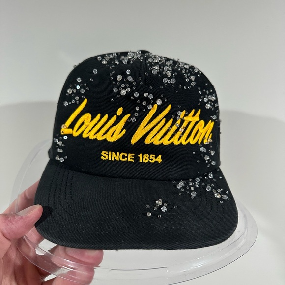 Louis Vuitton x Virgil Crystal Black / Yellow Script Hat - Picture 10 of 13